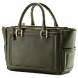 Aleksandra Badura - Ladylike Bag - Calfskin Top-Handle Tote Bag - Olive - Luxury High Quality Leather Bag