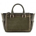 Aleksandra Badura - Ladylike Bag - Calfskin & Python Top-Handle Tote Bag - Olive - Luxury High Quality Leather Bag