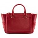 Aleksandra Badura - Ladylike Bag - Goatskin Top-Handle Tote Bag - Red - Luxury High Quality Leather Bag