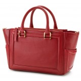 Aleksandra Badura - Ladylike Bag - Goatskin Top-Handle Tote Bag - Red - Luxury High Quality Leather Bag