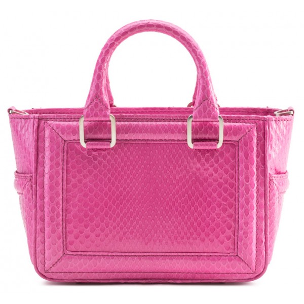 Aleksandra Badura - Ladylike Mini Bag - Python Top-Handle Tote Bag - Pink - Luxury High Quality Leather Bag