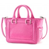 Aleksandra Badura - Ladylike Mini Bag - Python Top-Handle Tote Bag - Pink - Luxury High Quality Leather Bag