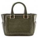 Aleksandra Badura - Ladylike Mini Bag - Calfskin & Python Top-Handle Tote Bag - Olive - Luxury High Quality Leather Bag