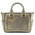 Aleksandra Badura - Ladylike Mini Bag - Calfskin Crackle Top-Handle Tote Bag - Olive - Luxury High Quality Leather Bag