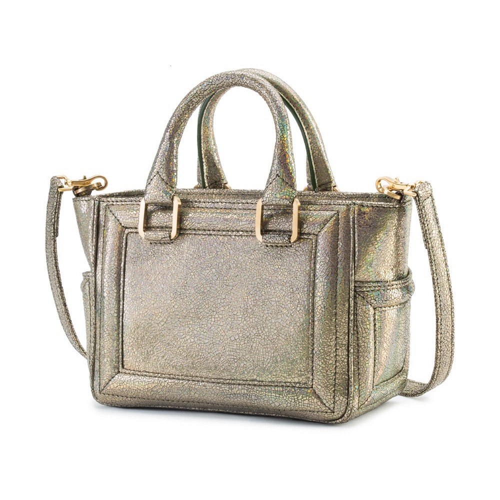 Aleksandra Badura - Ladylike Mini Bag - Calfskin Crackle Top-Handle ...