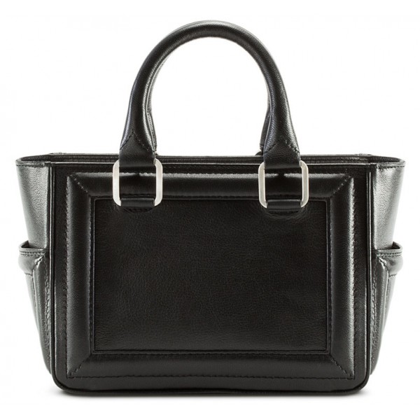 Aleksandra Badura - Ladylike Mini Bag - Borsa in Capra - Nero Carbone - Borsa in Pelle di Alta Qualità Luxury