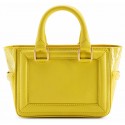 Aleksandra Badura - Ladylike Mini Bag - Calfskin & Python Top-Handle Tote Bag - Lemon - Luxury High Quality Leather Bag