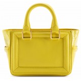 Aleksandra Badura - Ladylike Mini Bag - Calfskin & Python Top-Handle Tote Bag - Lemon - Luxury High Quality Leather Bag