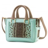 Aleksandra Badura - Ladylike Mini Bag - Borsa in Vitello e Karung - Menta - Borsa in Pelle di Alta Qualità Luxury