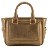 Aleksandra Badura - Ladylike Mini Bag - Buffaloskin Top-Handle Tote Bag - Gold - Luxury High Quality Leather Bag