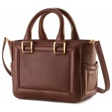 Aleksandra Badura - Ladylike Mini Bag - Calfskin Top-Handle Tote Bag - Tobacco - Luxury High Quality Leather Bag