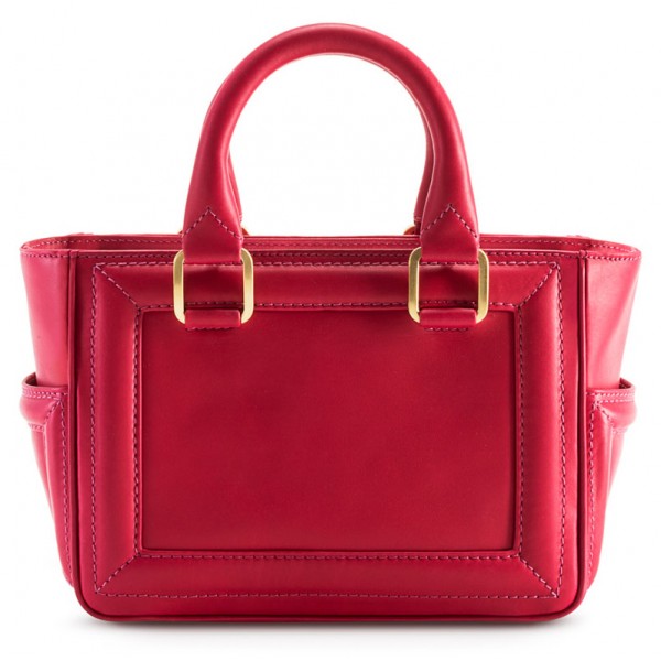 Aleksandra Badura - Ladylike Mini Bag - Calfskin Top-Handle Tote Bag - Fuchsia - Luxury High Quality Leather Bag