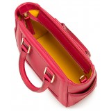 Aleksandra Badura - Ladylike Mini Bag - Calfskin Top-Handle Tote Bag - Fuchsia - Luxury High Quality Leather Bag