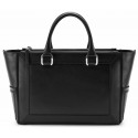 Aleksandra Badura - Ladylike Medium Bag - Calfskin Top-Handle Tote Bag - Onyx - Luxury High Quality Leather Bag