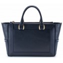 Aleksandra Badura - Ladylike Medium Bag - Calfskin Top-Handle Tote Bag - Midnight Blue - Luxury High Quality Leather Bag