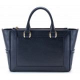 Aleksandra Badura - Ladylike Medium Bag - Borsa in Vitello - Blu Notte - Borsa in Pelle di Alta Qualità Luxury