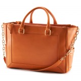 Aleksandra Badura - Ladylike Medium Bag - Calfskin Top-Handle Tote Bag - Orange - Luxury High Quality Leather Bag