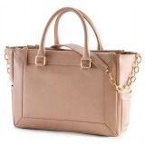 Aleksandra Badura - Ladylike Medium Bag - Calfskin Top-Handle Tote Bag - Blush - Luxury High Quality Leather Bag