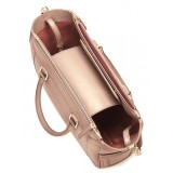 Aleksandra Badura - Ladylike Medium Bag - Calfskin Top-Handle Tote Bag - Blush - Luxury High Quality Leather Bag