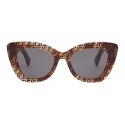 Fendi - F is Fendi - Havana FF Cat Eye Sunglasses - Sunglasses - Fendi Eyewear