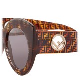Fendi - F is Fendi - Havana Gray FF Cat Eye Sunglasses - Sunglasses - Fendi Eyewear