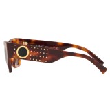 Versace - Occhiale da Sole Medusa Ares Stud - Havana - Occhiali da Sole - Versace Eyewear