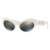 Versace - Occhiale da Sole Cat Eye Medusa Leaves - Bianco Onul - Occhiali da Sole - Versace Eyewear