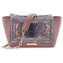 Aleksandra Badura - Luisa Bag - Calfskin & Python Shoulder Bag - Cocoa - Luxury High Quality Leather Bag