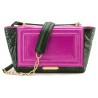 Aleksandra Badura - Luisa Bag - Calfskin & Python Shoulder Bag - Orchid & Pine Green - Luxury High Quality Leather Bag