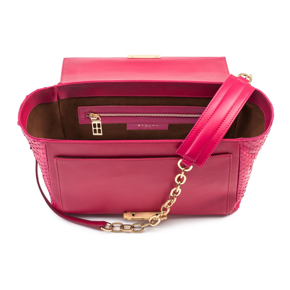 Aleksandra Badura - Small Leather Goods - Business Card Holder in Calfskin  - Pink - Luxury High Quality - Avvenice