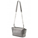 Aleksandra Badura - Luisa Mini Bag - Goatskin Shoulder Bag - Graphite - Luxury High Quality Leather Bag