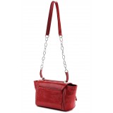 Aleksandra Badura - Luisa Mini Bag - Goatskin & Python Shoulder Bag - Red - Luxury High Quality Leather Bag