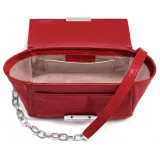 Aleksandra Badura - Luisa Mini Bag - Goatskin & Python Shoulder Bag - Red - Luxury High Quality Leather Bag