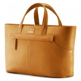 Aleksandra Badura - Cherie Bag - Calfskin Tote Bag - Pumpkin - Luxury High Quality Leather Bag