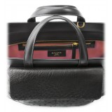 Aleksandra Badura - Cherie Bag - Ostrich & Calfskin Tote Bag - Carbon Black - Luxury High Quality Leather Bag