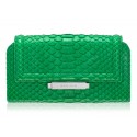 Aleksandra Badura - Small Leather Goods - Portafoglio Continental in Pitone - Verde - Pelle di Alta Qualità Luxury