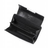 Aleksandra Badura - Small Leather Goods - Continental Wallet in Goatskin - Black - Luxury High Quality