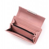 Aleksandra Badura - Small Leather Goods - Continental Wallet in Python & Calfskin - Rose Quartz - Luxury High Quality