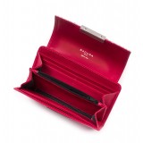 Aleksandra Badura - Small Leather Goods - Portafoglio Continental in Vitello e Pitone - Fucsia - Pelle di Alta Qualità Luxury