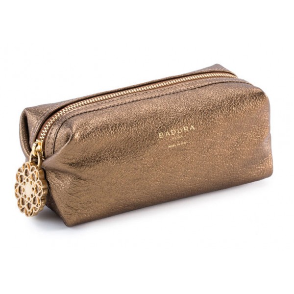 Aleksandra Badura - Small Leather Goods - Multipurpose Pouch in Goatskin - Gold - Luxury High Quality