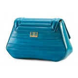 Aleksandra Badura - Etoile Bag - Eel Shoulder Bag - Himalaya Blue - Luxury High Quality Leather Bag
