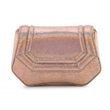 Aleksandra Badura - Etoile Mini Bag - Borsa a Tracolla in Vitello Crackle - Rosato - Borsa in Pelle di Alta Qualità Luxury