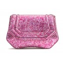 Aleksandra Badura - Etoile Mini Bag - Python Shoulder Bag - Fuchsia Iris - Luxury High Quality Leather Bag