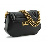 Aleksandra Badura - Etoile Mini Bag - Calfskin Shoulder Bag - Onyx - Luxury High Quality Leather Bag