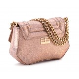 Aleksandra Badura - Etoile Mini Bag - Crackle Calfskin Shoulder Bag - Blush - Luxury High Quality Leather Bag