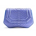 Aleksandra Badura - Etoile Mini Bag - Python Shoulder Bag - Denim - Luxury High Quality Leather Bag
