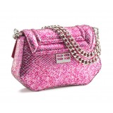 Aleksandra Badura - Etoile Mini Bag - Borsa a Tracolla in Pitone - Fucsia Iris - Borsa in Pelle di Alta Qualità Luxury