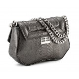 Aleksandra Badura - Etoile Mini Bag - Borsa a Tracolla in Pitone - Grafite - Borsa in Pelle di Alta Qualità Luxury