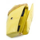 Aleksandra Badura - Etoile Mini Bag - Borsa a Tracolla in Pitone - Limone - Borsa in Pelle di Alta Qualità Luxury
