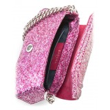 Aleksandra Badura - Etoile Mini Bag - Python Shoulder Bag - Fuchsia Iris - Luxury High Quality Leather Bag